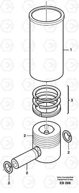 25391 Cylinder liner and piston L50D, Volvo Construction Equipment