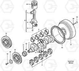 55786 Crankshaft and related parts L50D, Volvo Construction Equipment