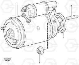 20547 Starter motor with assembling details L50D, Volvo Construction Equipment