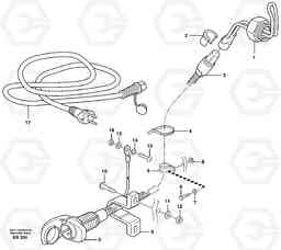 39125 Engine heater, 220v/750w L50D, Volvo Construction Equipment