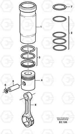 26923 Cylinder liner L70D, Volvo Construction Equipment