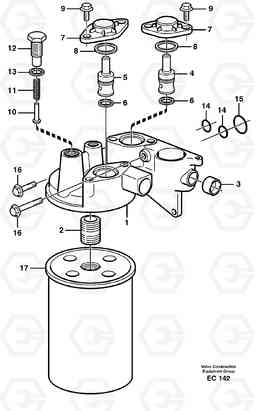 50087 Oil filter L70D, Volvo Construction Equipment