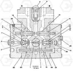 15724 Valve section Lift L70C SER NO 13116-, SER NO BRAZIL 70007-, Volvo Construction Equipment
