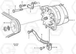 24837 Alternator with assembling details L70D, Volvo Construction Equipment