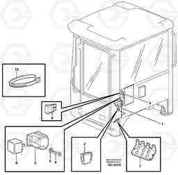 61698 Cable harness, air-suspension seat L70E, Volvo Construction Equipment