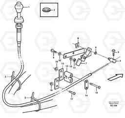 24835 Hand throttle control. L70D, Volvo Construction Equipment