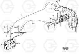 50072 Feed line, pump - central block L70D, Volvo Construction Equipment