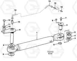 29778 Hydraulic cylinder with fitting parts L70D, Volvo Construction Equipment