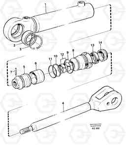 32535 Hydraulic cylinder L70D, Volvo Construction Equipment