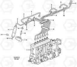 26927 Fuel lines, injectors L70D, Volvo Construction Equipment