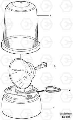 21476 Rotating beacon. L70D, Volvo Construction Equipment