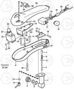 60199 Arm rest. L110E S/N 1002 - 2165 SWE, 60001- USA,70201-70257BRA, Volvo Construction Equipment