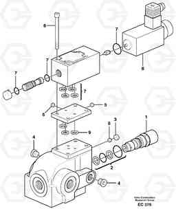 21561 Valve, circuit body and return valve L70D, Volvo Construction Equipment