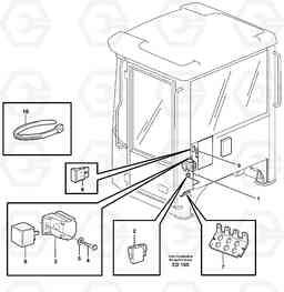 66053 Cable harness, air-suspensioned seat. L90D, Volvo Construction Equipment