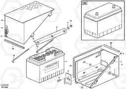 66170 Battery box with fitting parts L90D, Volvo Construction Equipment