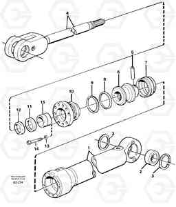 679 Hydraulic cylinder L90D, Volvo Construction Equipment