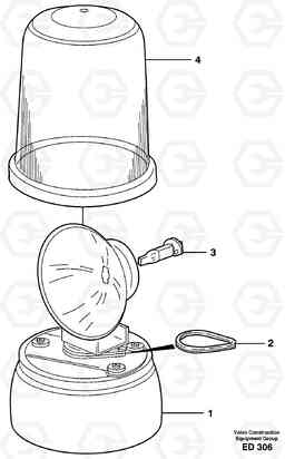 35382 Rotating beacon. L90D, Volvo Construction Equipment