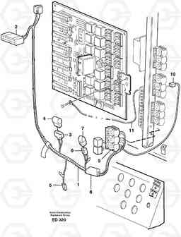 60923 Cable harness, air conditioning. Cab. L90D, Volvo Construction Equipment