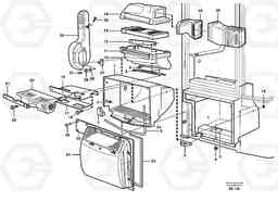 88520 Fresh air inlet, air filter and fan housing. L120D, Volvo Construction Equipment
