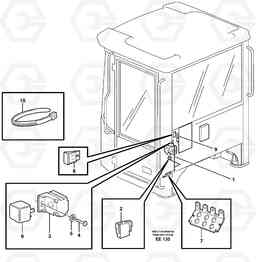60934 Cable harness, air-suspensioned seat. L120D, Volvo Construction Equipment