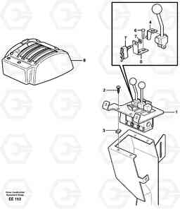 21595 Servo valve with fitting parts L120D, Volvo Construction Equipment