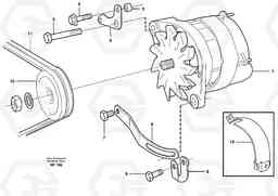 14988 Alternator with assembling details L120D, Volvo Construction Equipment