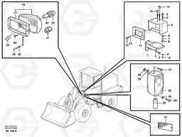 85053 Lighting, front L120E S/N 16001 - 19668 SWE, 64001- USA, 70701-BRA, Volvo Construction Equipment