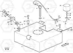 65986 Fuel tank with fitting parts L120D, Volvo Construction Equipment