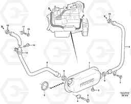 14072 Oil cooler with hoses L120D, Volvo Construction Equipment