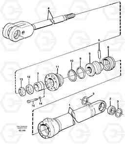 12121 Hydraulic cylinder L120D, Volvo Construction Equipment