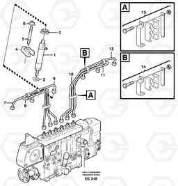 10841 Fuel lines, injectors L120D, Volvo Construction Equipment