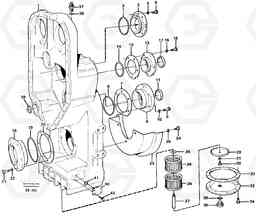 27655 Transfer case, housing and covers L120D, Volvo Construction Equipment