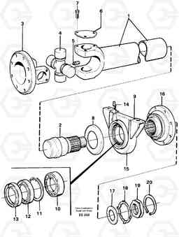 12107 Propeller shaft L120D, Volvo Construction Equipment
