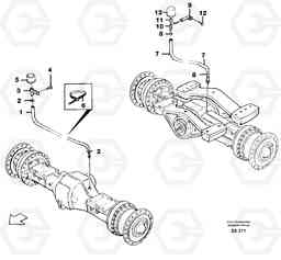 85853 Venting, planet shafts L120D, Volvo Construction Equipment