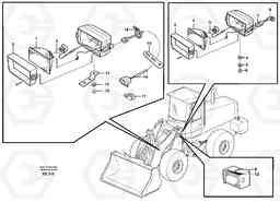 50120 Work lights, front. L120D, Volvo Construction Equipment