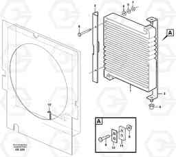 84762 Condenser for cooling agent R134a with fitting parts. L120D, Volvo Construction Equipment