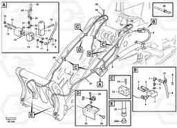 92321 Hydraulic system for attachment bracket. L120D, Volvo Construction Equipment