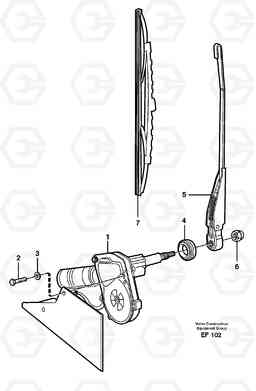 25373 Windshield wiper, rear L150D, Volvo Construction Equipment