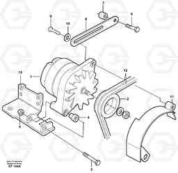 693 Alternator with assembling details L150D, Volvo Construction Equipment
