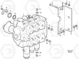 47937 Control valve with fitting parts. L150D, Volvo Construction Equipment