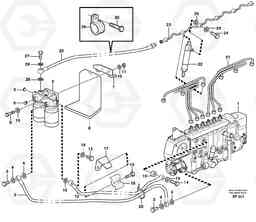 35258 Fuel pipes, injection pump - fuel filter L150D, Volvo Construction Equipment