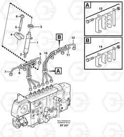 13022 Fuel lines, injectors L150D, Volvo Construction Equipment