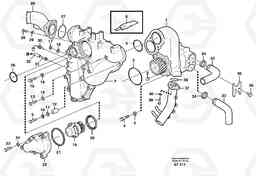 50378 Water pump and thermostat housing L150D, Volvo Construction Equipment