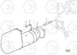 22163 Starter motor with assembling details L150D, Volvo Construction Equipment