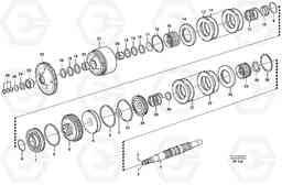 11650 Hydraulic clutch, reverse / 2nd speed L150D, Volvo Construction Equipment