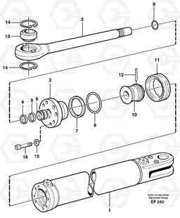 61601 Hydraulic cylinder L150D, Volvo Construction Equipment