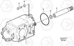 14272 Hydraulic pump with fitting parts L150D, Volvo Construction Equipment