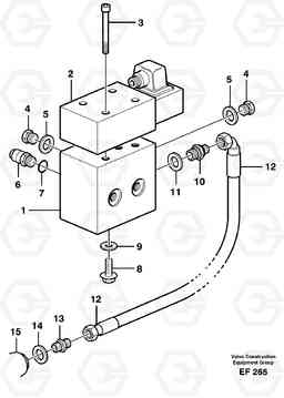 704 Differential lock, hydraulic line L150D, Volvo Construction Equipment