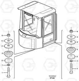 24845 Driver's cab, mounting block L150D, Volvo Construction Equipment