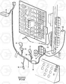 58749 Cable harness, air conditioning. Cab. L150D, Volvo Construction Equipment